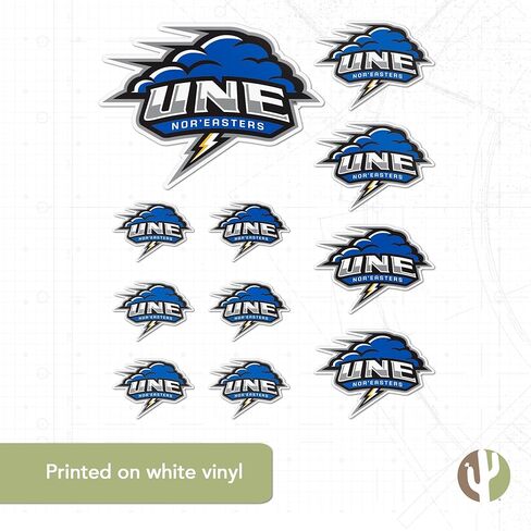 Desert Cactus University of New England Sticker UNE Nor'Easters Vinyl Decals Laptop Water Bottle Car Scrapbook Sheet (Type 3-1) in Saudi Arabia