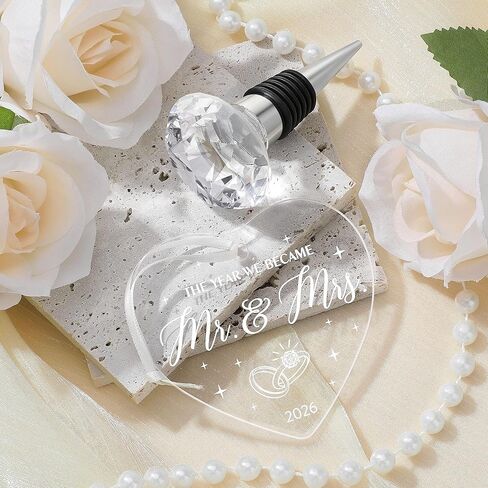 Wedding Gifts for Couples 2026 Mr and Mrs Engraved Wine Glasses Engagement Gift for Newlywed Bachelorette Bridal Shower Gifts for Bride and Groom Present for Bride To Be His and Hers in Saudi Arabia