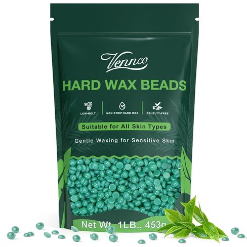 2.5lb Aloe Hard Wax Beads - Vennco Wax Beans for Coarse Hair Removal, Gentle Large Refill for Wax Warmer Kit, At-Home & Professional Smooth Waxing for Sensitive Skin Brazilian Bikini Face Eyebrow Leg in Saudi Arabia