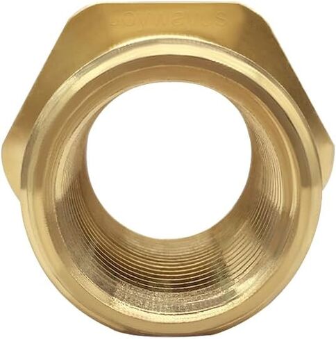 Joywayus Bulkhead Adapter 1/2" NPT Female × 3/4" G Male Brass Bushing Extension Pipe Fitting Water Tank Connector in Saudi Arabia