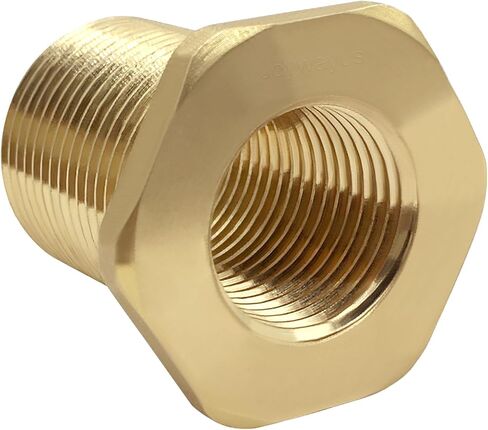 Joywayus Bulkhead Adapter 1/2" NPT Female × 3/4" G Male Brass Bushing Extension Pipe Fitting Water Tank Connector in Saudi Arabia