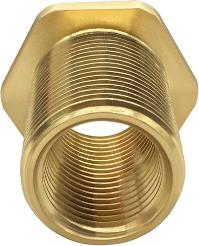 Joywayus Bulkhead Adapter 1/2" NPT Female × 3/4" G Male Brass Bushing Extension Pipe Fitting Water Tank Connector in Saudi Arabia