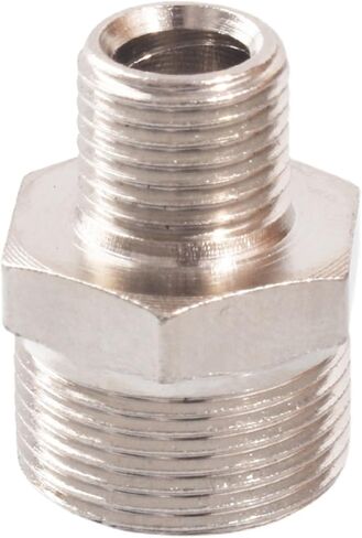4pc M8 M10 M12 M14 M16 Metric Male to Thread Brass Nickel Plated Reducer Pipe Fitting Connector Adapter(M12x1 to M14x1) in Kuwait