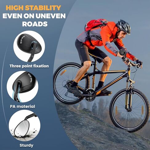 West Biking Universal Bike Mirrors – Safe Rear View for Bikes & E-bikes, Bicycle Mirror Compatible with 15-20 mm Handlebar Ends（One Piece ） in Saudi Arabia