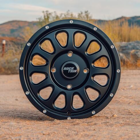 عجلات RockTrix RT111 4 قطع مقاس 14 بوصة ATV مقاس 4x110 مقاس 14x7، 5+2 إزاحة، تتضمن صواميل عروة 12x1.5 - متوافقة مع Honda Big Red Pioneer، 4/110، مجموعة من 4 in Saudi Arabia