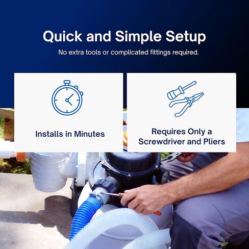 مجموعة استبدال خرطوم فلتر حمام السباحة FibroPool Professional مقاس 1 1/2 بوصة (6 أقدام، عبوتان) in Saudi Arabia