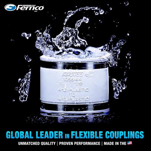 Fernco 1056-075 2 Pack of 3/4-in. Flexible PVC Condensate Pipe Coupling for Plastic Copper Plumbing Connections in White in Saudi Arabia