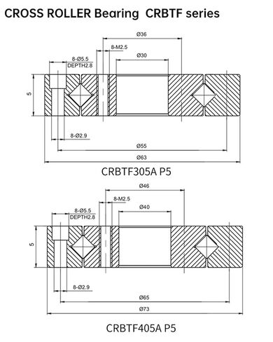 1PCS CRBTF305A P5 30x63x5mm Thin-Wall Precision Cross Roller Bearing Robot Joint Bearings in Saudi Arabia