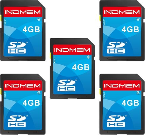 بطاقة INDMEM SD سعة 4 جيجابايت SDHC فئة 4 بطاقة ذاكرة فلاش 4 جيجابايت بطاقات كاميرا رقمية 2 حزم in Kuwait