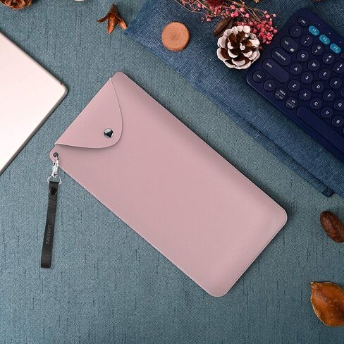 حافظة غطاء لوحة المفاتيح من الجلد النباتي من Linkidea - متوافقة مع Logitech K380، لوحة المفاتيح السحرية (وردي) in Saudi Arabia