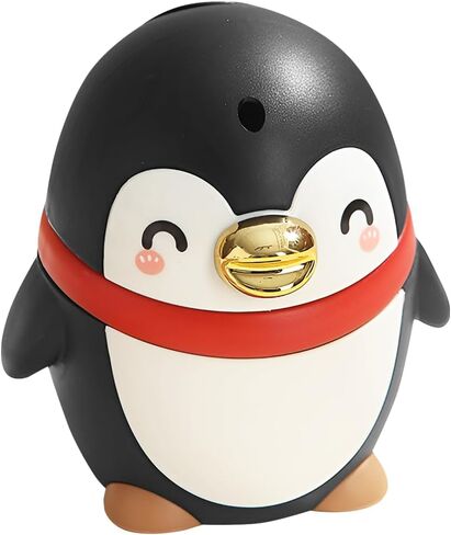 موزع أعواد الأسنان الأوتوماتيكي من Penguin - حامل أعواد الأسنان المنبثق للمطبخ والمطعم والاستخدام المنزلي والديكور (أسود وأبيض) in Saudi Arabia