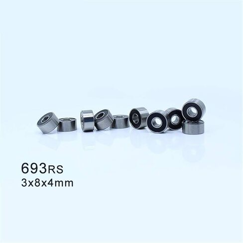 693RS اللون تحمل ABEC-3 3*8 4 ملم لهواية الكهربائية RC سيارة شاحنة 693 RS 2RS الكرات 693-2RS أسود مختومة in Kuwait
