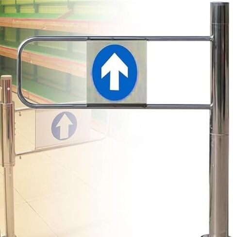 Automatic Swing Gate for Entrance, One-Way Safety Door, Durable Finish - Ideal for Supermarkets, Libraries, Factories, and Public Spaces in Saudi Arabia