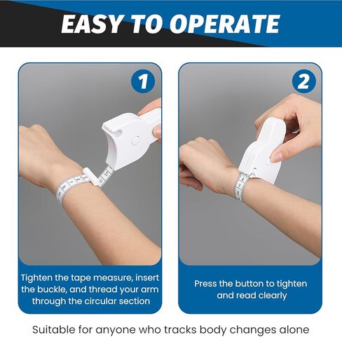 4 Pack Retractable Body Measuring Tape Set, Automatic Measuring Tape with Locking Mechanism and Push Button for Body Measurements, Ideal for Fitness, Tailoring & Weight Loss Tracking in Kuwait