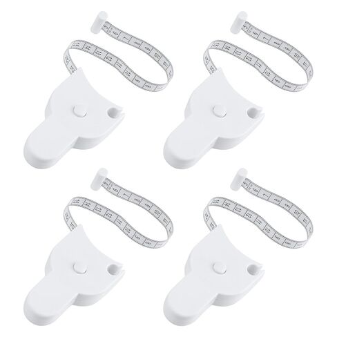 4 Pack Retractable Body Measuring Tape Set, Automatic Measuring Tape with Locking Mechanism and Push Button for Body Measurements, Ideal for Fitness, Tailoring & Weight Loss Tracking in Kuwait