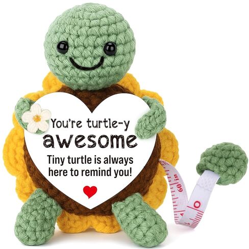 Soul Sisters Cute Gifts Crochet Sunflower Turtle 60in Body Tape Measure Retractable Birthday, Graduation Gifts for Best Friend Bestie, Adult Inspirational Handmade Sewing Supply in Saudi Arabia