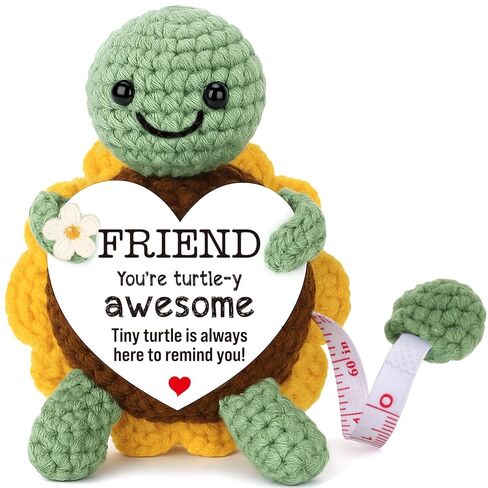 Soul Sisters Cute Gifts Crochet Sunflower Turtle 60in Body Tape Measure Retractable Birthday, Graduation Gifts for Best Friend Bestie, Adult Inspirational Handmade Sewing Supply in Saudi Arabia