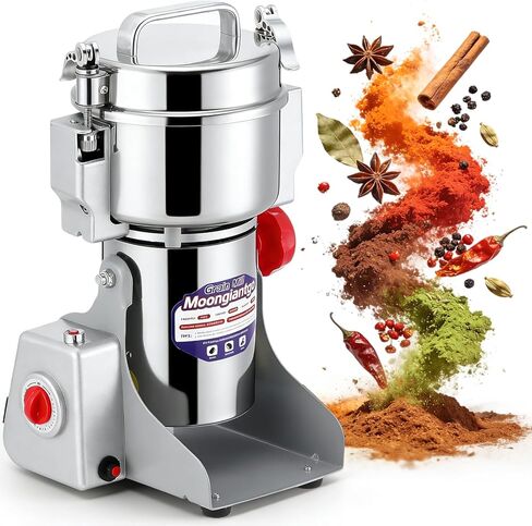 Moongiantgo Grain Mill Grinder Electric, 150g Upright, 110V | Commercial Spice Grinder 850W Stainless Steel Pulverizer Dry Grinding Machine for Wheat Corn Rice Pepper Herbs Coffee Beans in Kuwait
