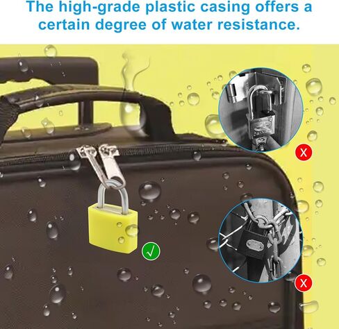 Small Locks with Keys 6Pcs Suitcase Locks - Multicolor, Mini Luggage Locks Metal Tiny Padlock with Plastic-Covered for Suitcase Boxes Travel Bags Drawer Backpack in Saudi Arabia
