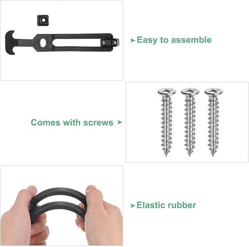 M METERXITY 2-Pack T-Handle Rubber Flexible Draw Latches,7.5" Flexible Draw Latches Flexible T-Handle Hasp Rubber with Screws for Toolbox/Golf Cart/Vehicle Engine/Cooler/Hood [Black] in Saudi Arabia