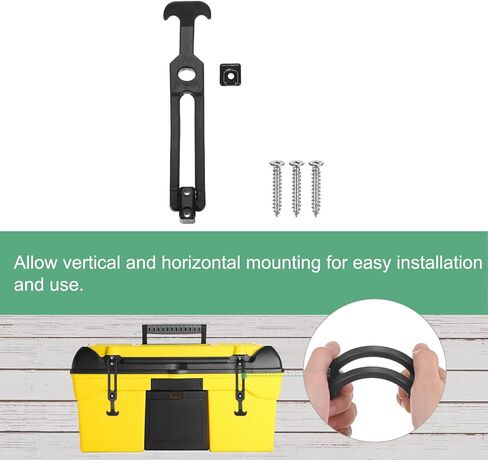 M METERXITY 2-Pack T-Handle Rubber Flexible Draw Latches,7.5" Flexible Draw Latches Flexible T-Handle Hasp Rubber with Screws for Toolbox/Golf Cart/Vehicle Engine/Cooler/Hood [Black] in Saudi Arabia