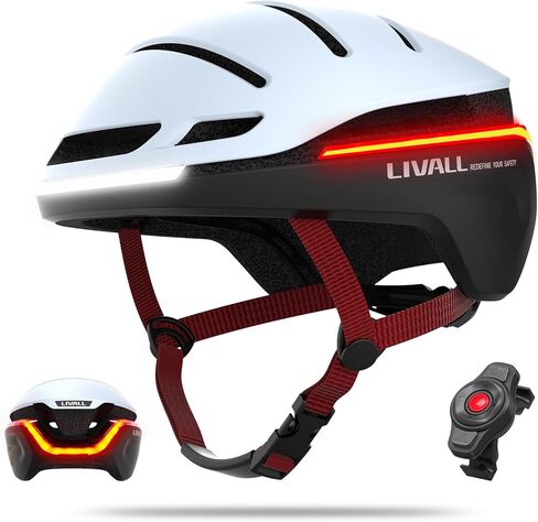 LIVALL EVO21 Smart Bike Helmet with Light, Smart Helmet with Wide-Angle Light | Turn Signals | Brake Warning Light | Fall Detection, Bike Helmets for Men Women, Bicycle Helmet for Urban Commuter in Saudi Arabia