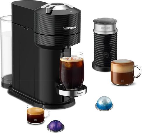 Nespresso Vertuo Next Premium Coffee and Espresso Machine by Breville with Milk Frother, Black, Small in Kuwait