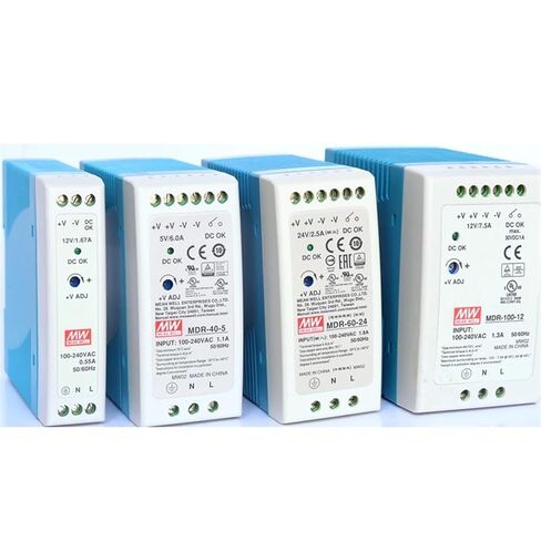 1 قطعة MDR-10 20 40 60 100-5 12 15 24 48 فولت MDR -10-20 -40-60 -100 واط 5 12 15 24 48 فولت إخراج السكك الحديدية الصناعية DIN (5 فولت ، MDR-40) in Kuwait