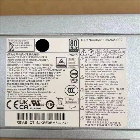 1pc D19-310P1A L08262-002 310W Power Supply Unit for 280 400 480 G4 600 680 G3 800 880 G3 in Saudi Arabia