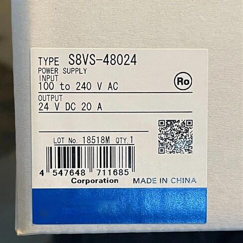S8VS-48024 480 واط/DC24V 20A إخراج تحويل التيار الكهربائي نوع الطاقة العالية in Kuwait