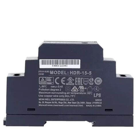 HDR-15-5 12W Ultra Slim Step Shape DIN Rail HDR-15 5V 2.4A in Saudi Arabia