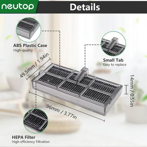 مرشحات نيوتوب البديلة متوافقة مع Dreame L10s Ultra Gen2/Gen3، L10s Pro Ultra Heat، L40s Ultra AE/CE، L40 Ultra، X40 Ultra/Master، X30 Ultra، أجزاء ملحقات المكنسة الكهربائية الروبوتية، 8 عبوات in Kuwait