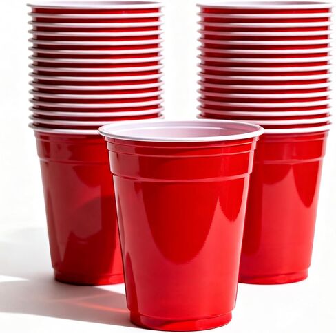 200 pack 12 oz clear plastic cups - Disposable cold drink party cups, Drinking cups for Birthday, Picnic, Travel, Christmas, Wedding and More in Saudi Arabia
