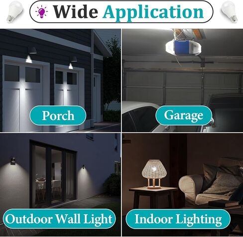 4 قطع LMLED1 لمبات LED لفتح باب المرآب متوافقة مع فتاحات LiftMaster، أي ما يعادل 60 وات، 5000 كلفن ضوء النهار، قاعدة E27، لمبة إضاءة LED A19 in Kuwait