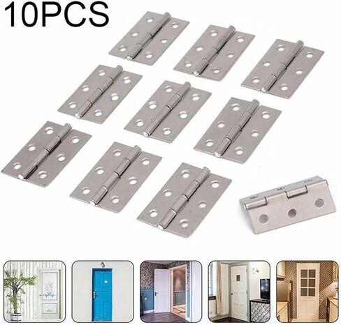 Hardware Stainless Steel Hinges Door Connector Drawer 6 Mounting Holes 10Pcs in Saudi Arabia