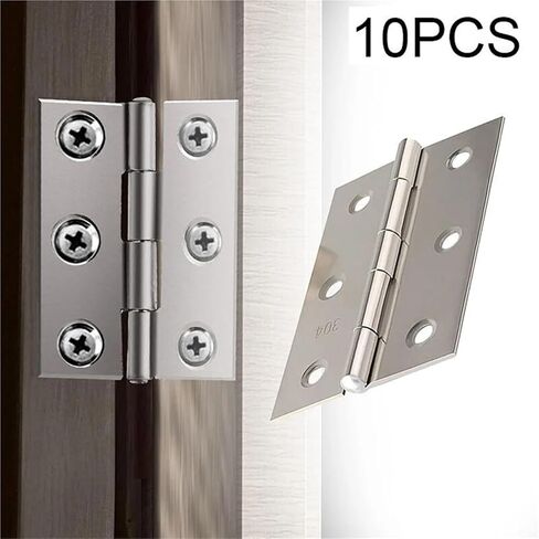 Hardware Stainless Steel Hinges Door Connector Drawer 6 Mounting Holes 10Pcs in Saudi Arabia