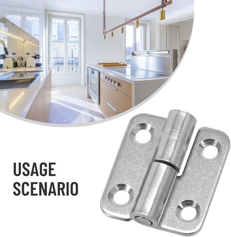 37 * 33mm Silver 304 Stainless Steel Flag Hinge Removable Furniture Movable Hinge 1Pcs(Right) in Saudi Arabia