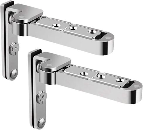 Invisible Door Hinges 3D Adjustable Swivel Zinc Alloy Hidden World Hinge for Kitchen Home Furniture Hardware 2Pcs(Black) in Saudi Arabia