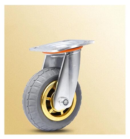 1 x 8-inch Brake Swivel Heavy-Duty casters Silent Rubber Flat cart in Saudi Arabia