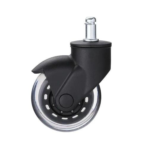 2PCS 3-inch Nylon Transparent Wheel + Spring Insert Rod Silent Pulley/Office Chair Household Wheel Universal Wheel in Saudi Arabia