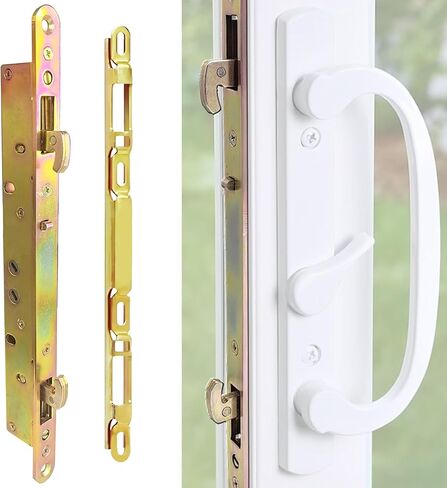 Keyed Sliding Patio Glass Door Handle Set with 11-3/4" 2 Point Mortise Lock, B Position (3/4" Offset) in Saudi Arabia