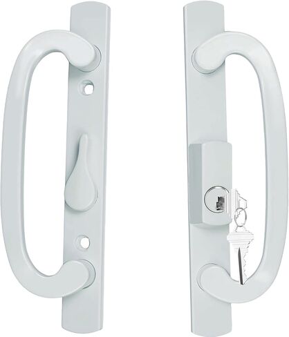 Keyed Sliding Patio Glass Door Handle Set with 11-3/4" 2 Point Mortise Lock, B Position (3/4" Offset) in Saudi Arabia