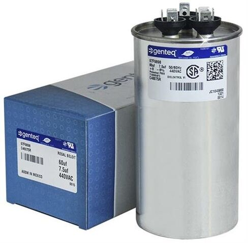 ICP/Heil/Tempstar/Arcoaire HQ1086683AX - 60 + 7.5 uf MFD 440 Volt VAC Genteq Replacement Round Dual Run Capacitor in Saudi Arabia