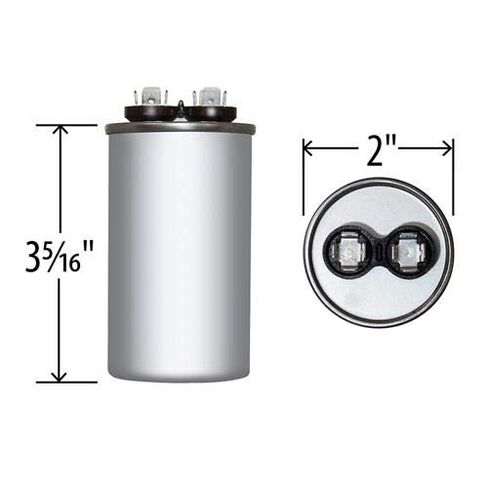 (2) حزمة، 65 فائق التوهج × 370 فولت تيار متردد - الجرة رقم 12828 مكثف تشغيل مزدوج دائري in Kuwait