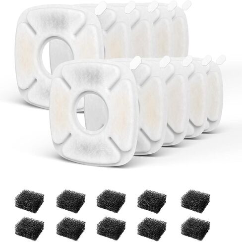 10-Pack filters with Sponges, compatible with Veken 95oz/2.8L pet fountain replacement filters in Saudi Arabia