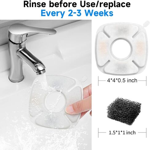 10-Pack filters with Sponges, compatible with Veken 95oz/2.8L pet fountain replacement filters in Saudi Arabia