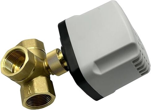 DN20 3 طريقة صمام كروي نحاسي بمحرك 3 أسلاك 2 تحكم T نوع AC220V DC12V DC24V كهربائي 1 قطعة (نوع 220VAC_L) in Kuwait