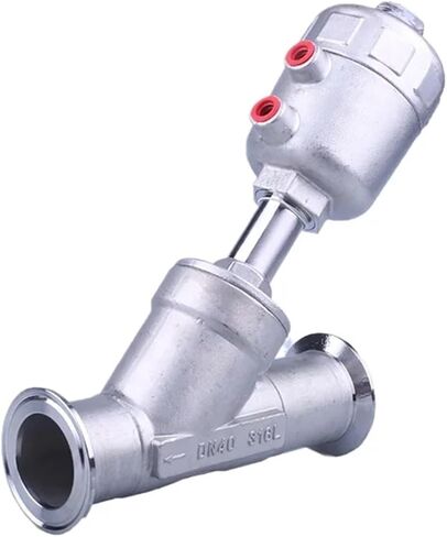 1/2 3/4 1 Inch 304 Stainless Steel Pneumatic Angle Seat Valve 16bar Angle Seat Valve 1Pcs(1",Single acting) in Saudi Arabia