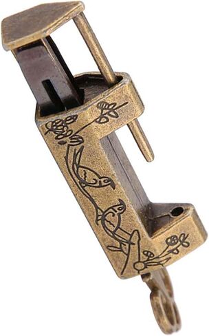 Antique Keys, Vintage Keys, Traditional Flowers Bird Padlock, for Vintage Furniture, 1.6 X 0.7 X 0.4 Inch, Bronze ﻿ in Saudi Arabia