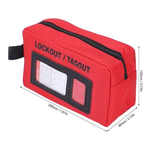 Lockout Bag for Lockout Tagout Devices, Large Capacity Lockout Tagout Bag, Lock Out Pouch for Loto Supplies, Industrial Lockout Bag for Controls and Switches in Kuwait